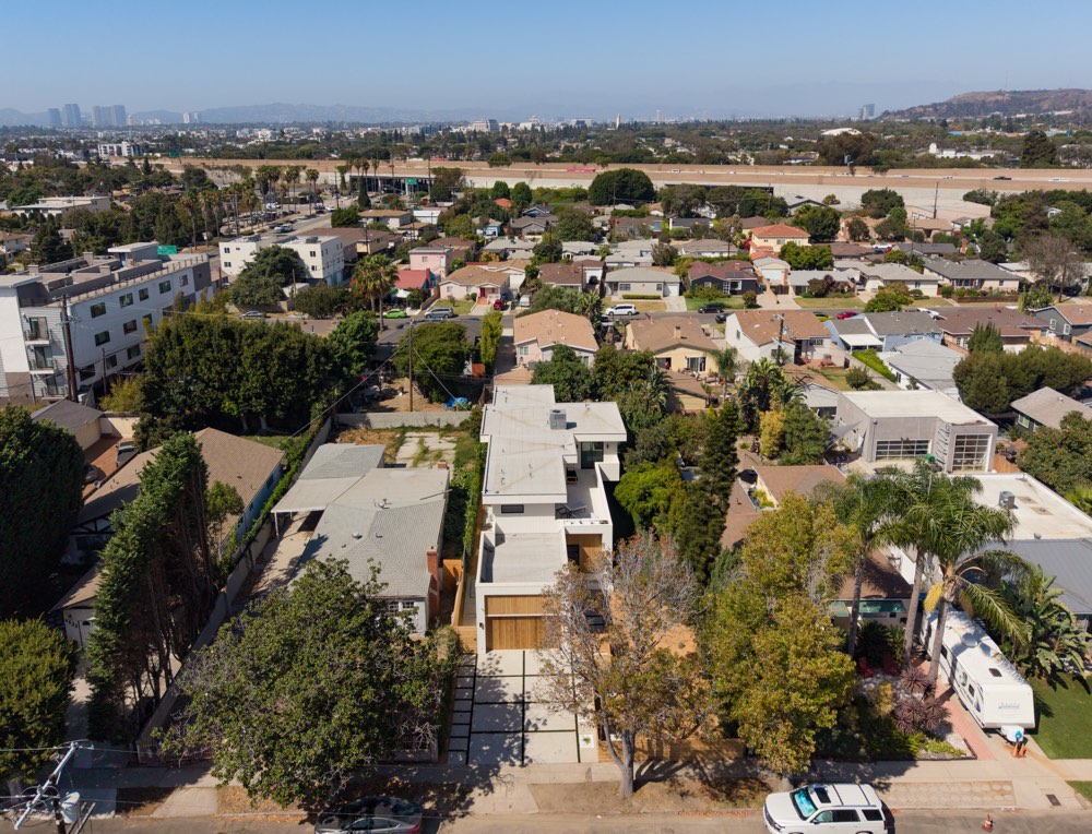 The Berryman Residence — aerial over Culver City