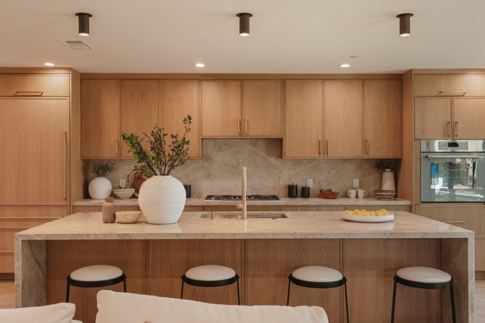 The Berryman Residence — chef's kitchen with oversized island