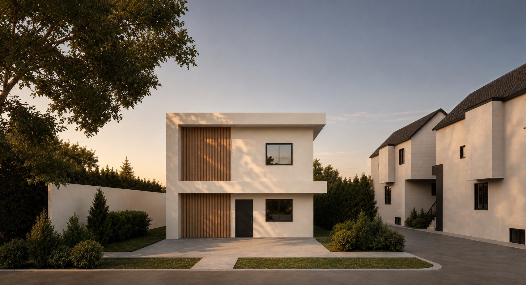 &ldquo;The Gardner II&rdquo; — architectural rendering of the front elevation, Fairfax District
