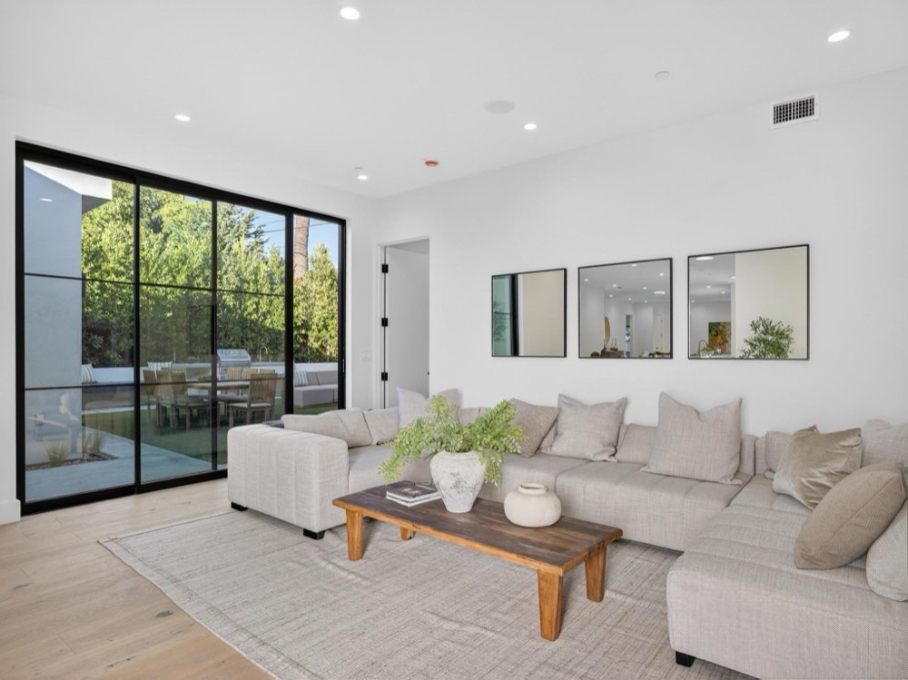 The Gonzaga Residence — living room opening to the yard