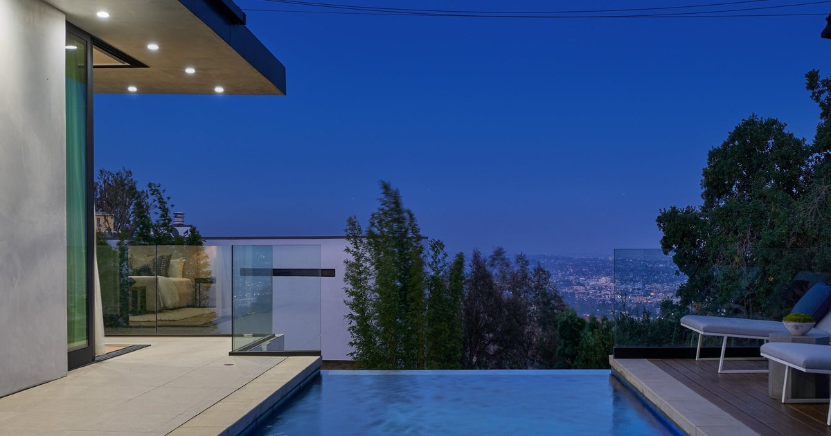 A completed Thornton Development Group residence in the Hollywood Hills